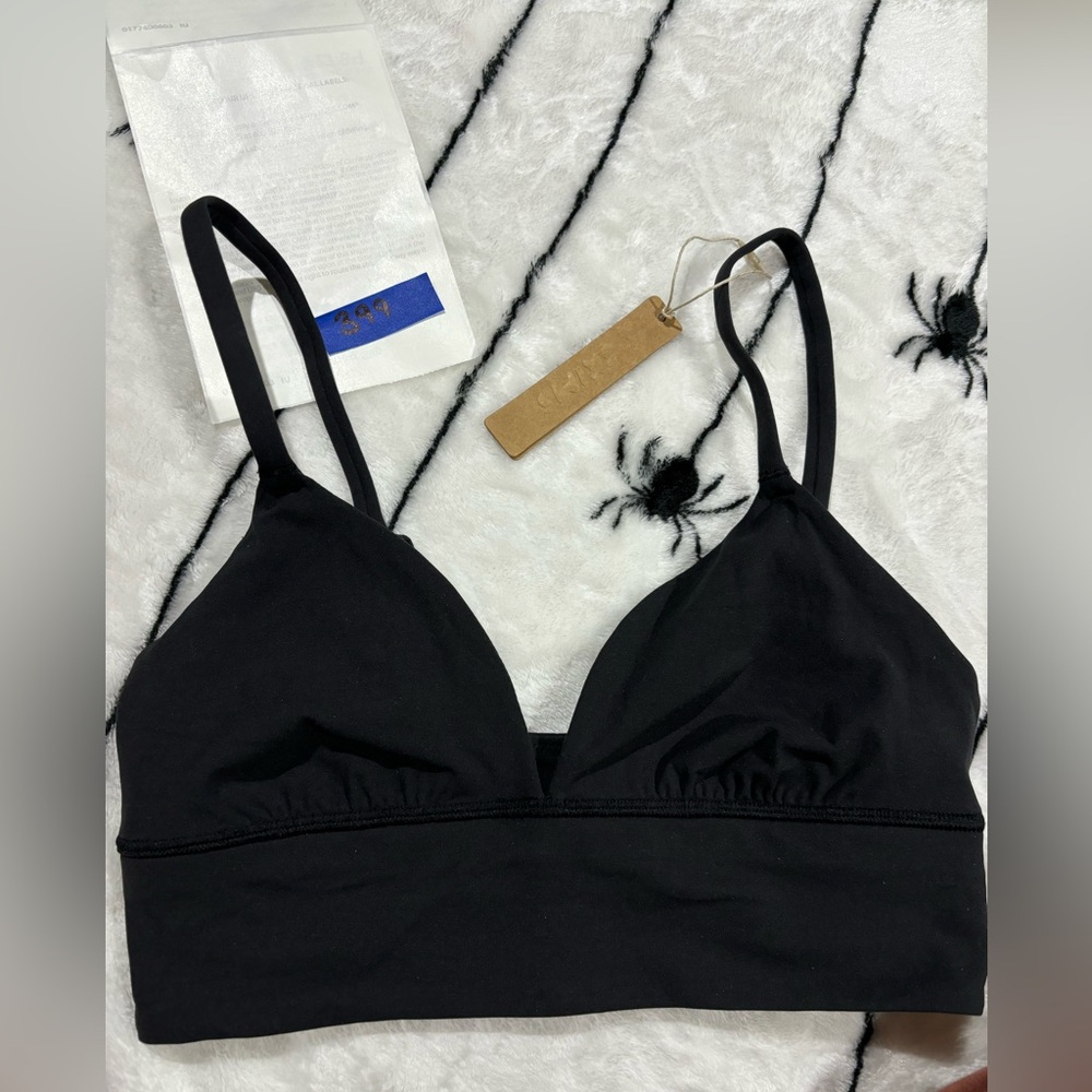 Skims fits everybody TRIANGLE LONGLINE BRALETTE woman’s size small black